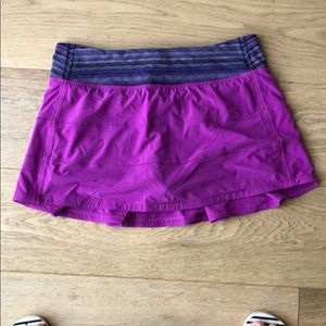 Lululemon tennis skirt with spandex shorts inside